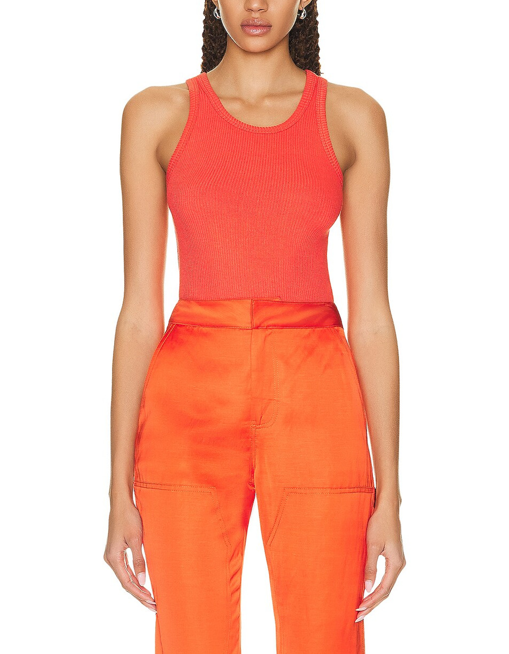 Sablyn Ribbed Brick Jameela Tank Top Size M